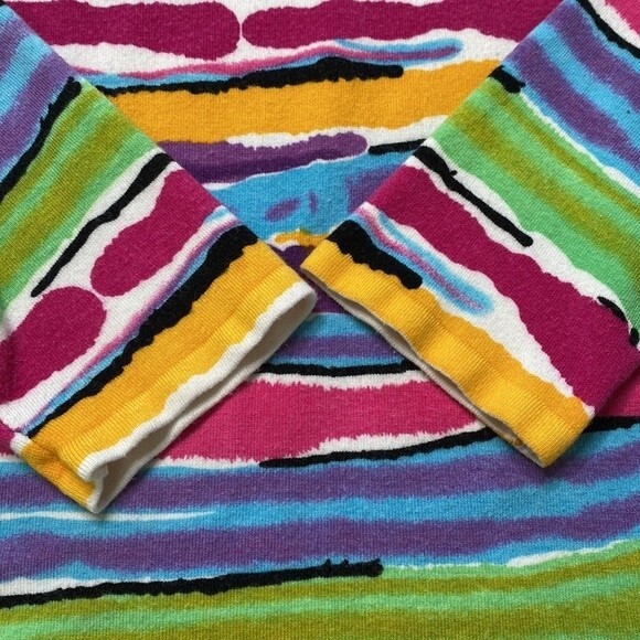 Cyrus Colorful Knit Pull Over Top V-Neck Long Sleeves Stretchy Soft - Picture 15 of 16